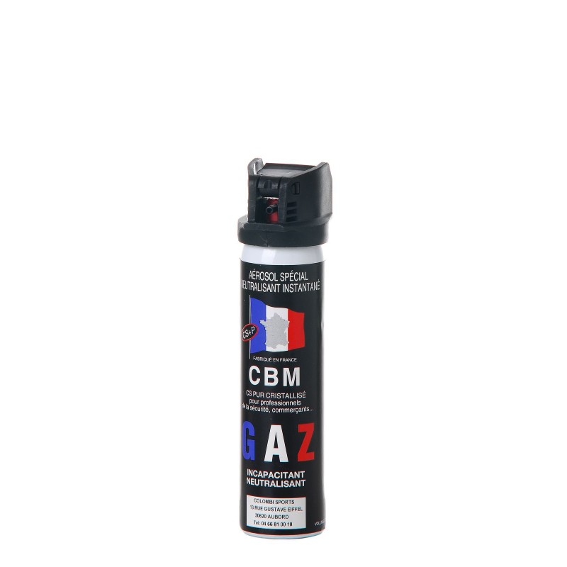 CBM - BOMBES DE DEFENSE - BOMBE GAZ DEFENSE CS CAPOT CLAPET 75ML