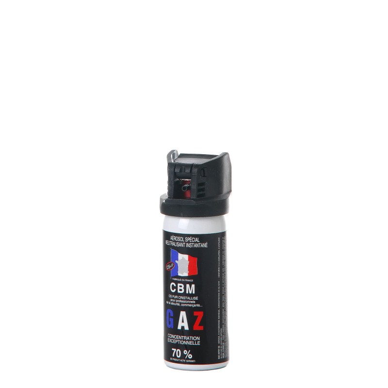 CBM - BOMBES DE DEFENSE - BOMBE GAZ DEFENSE CS CAPOT CLAPET 50ML