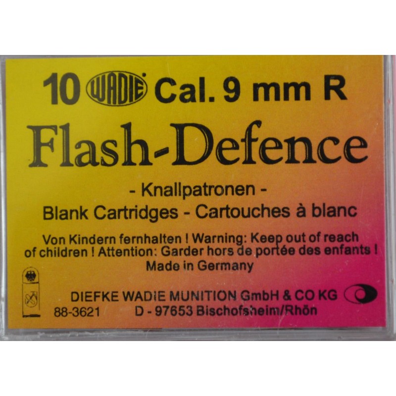 WADIE - MUNITIONS DE DEFENSE - CARTOUCHES 9MM/380 FLASH DEFENCE A B...