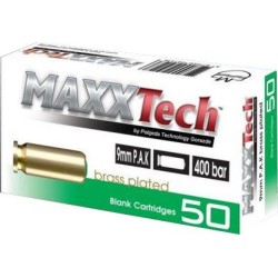 MAXXTECH - MUNITIONS A BLANC ET D'ALARME - BALLE 9MM PA A BLANC X50...