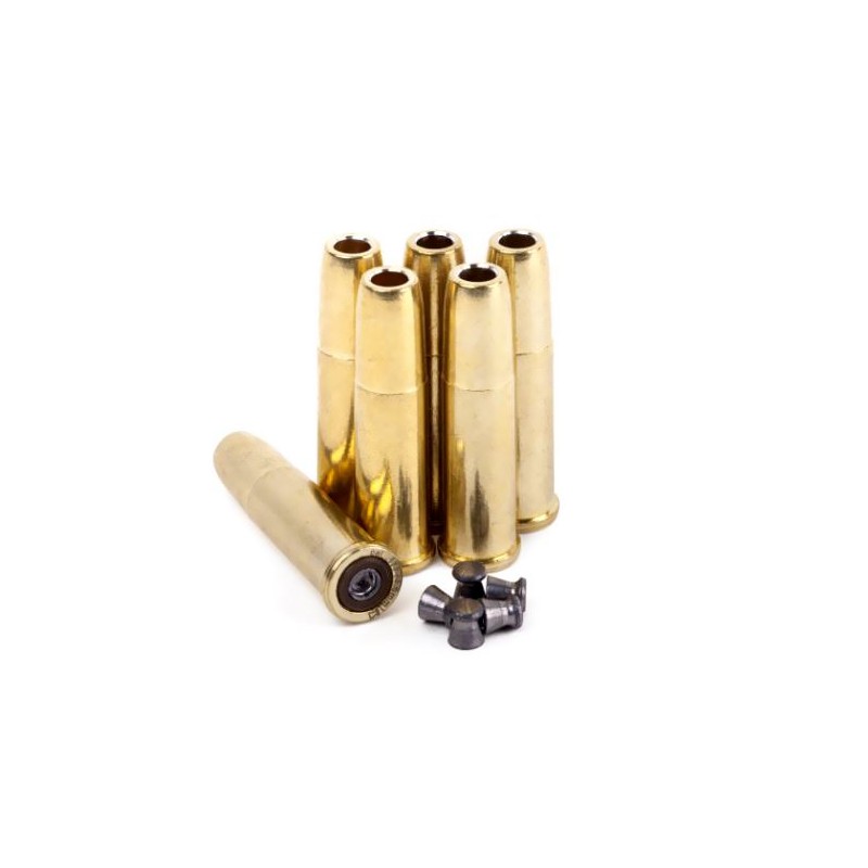 CROSMAN - MUNITIONS A AIR - DOUILLES PLOMBS C4.5 POUR REVOLVER X6