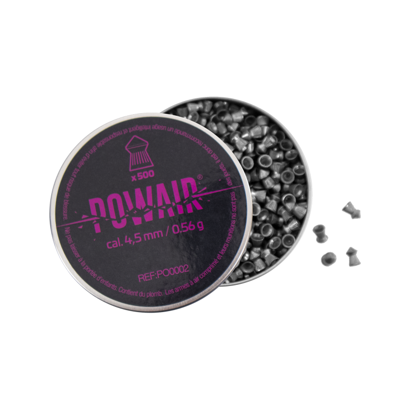 POWAIR - MUNITIONS A AIR - PLOMBS POINTUS C4.5 X500