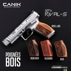 CANIK - POIGNEE - POIGNEE BOIS RIVAL-S NOYER AVEC LOGO