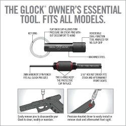 REAL AVID - OUTILLAGE POUR ARMES - OUTIL 2 EN 1 GLOCK